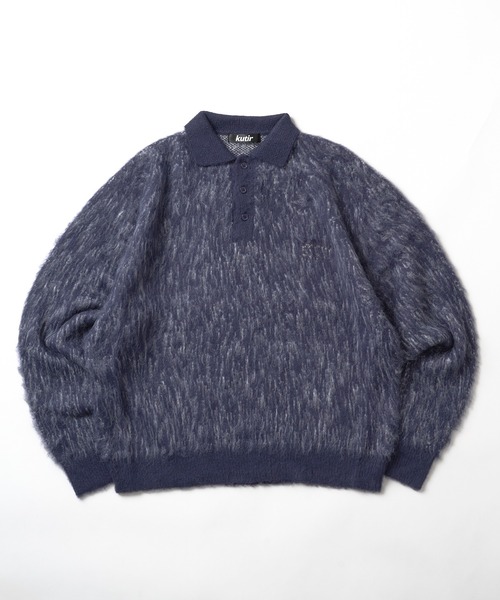 MOHAIR BLEND KNIT POLO/モヘアブレンドニットポロ（ニット/セーター