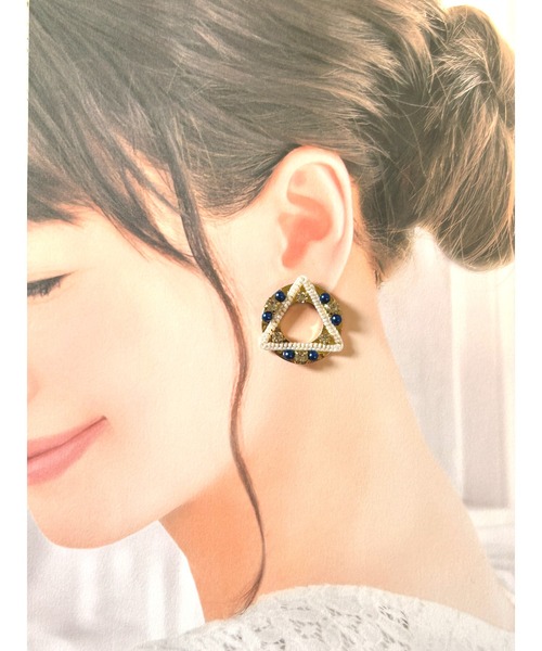 tone(トーン)の「【mauvelily】めぐり(MA)(ピアス(両耳用)・レディース・ブラック/ホワイト/ボルドー/グレー/ダークグリーン/パープル・FREE)」の9枚目の写真