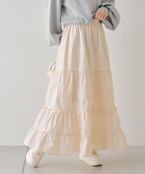 コットンティアードロングスカート（スカート）｜Chico（チコ）