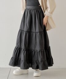 Chico（チコ）の「コットンティアードロングスカート（スカート・レディース）」