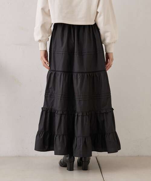 Chico（チコ）の「コットンティアードロングスカート（スカート・レディース・ブラック/ピンクベージュ/ホワイト・FREE）」の20枚目の写真