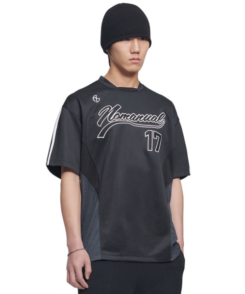 tシャツ A'GEM/9 × .kom「NOMANUAL/ノーマニュアル」SWEEP BASEBALL JERSEY/スウィープ ベースボールジャージ NOMANUAL tシャツ A'GEM/9 × .kom「NOMANUAL/ノーマニュアル