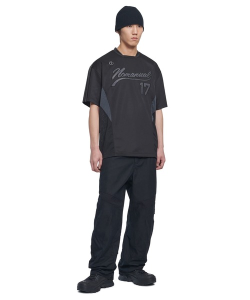 NOMANUAL(NOMANUAL)の「A'GEM/9 × .kom『NOMANUAL/ノーマニュアル』SWEEP BASEBALL JERSEY/スウィープ ベースボールジャージ TEE(Tシャツ/カットソー・レディース・チャコールグレー/ホワイト/ブラック・L)」の9枚目の写真