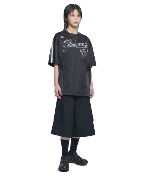 NOMANUAL(NOMANUAL)の「A'GEM/9 × .kom『NOMANUAL/ノーマニュアル』SWEEP BASEBALL JERSEY/スウィープ ベースボールジャージ TEE(Tシャツ/カットソー・レディース・チャコールグレー/ホワイト/ブラック・L)」の16枚目の写真