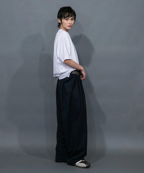 my beautiful landlet（マイビューティフルランドレット）の「【my beautiful landlet】WASHABLE WOOL WIDE SLACKS（スラックス・メンズ・ブラック/ネイビー/グレー・0/1/2）」の13枚目の写真