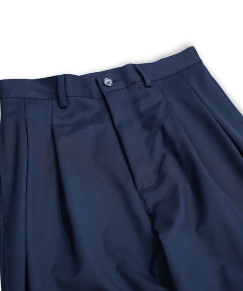 my beautiful landlet（マイビューティフルランドレット）の「【my beautiful landlet】WASHABLE WOOL WIDE SLACKS（スラックス・メンズ・ブラック/ネイビー/グレー・0/1/2）」の8枚目の写真