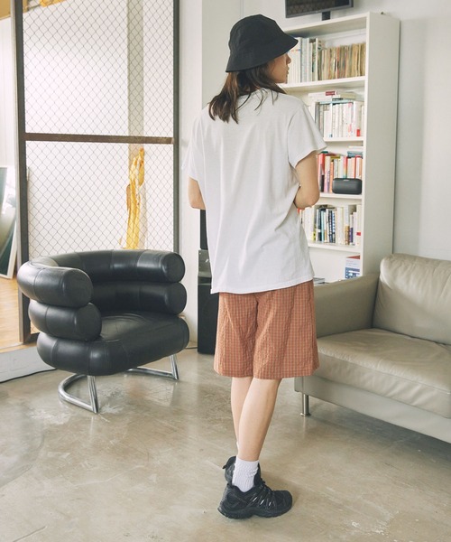 Unblend（アンブレンド）の「【Unblend】セットアップ対応 / チェック イージーショートパンツ（その他パンツ・レディース・ベージュ/オレンジ/ブラック/カーキ・S/M）」の17枚目の写真