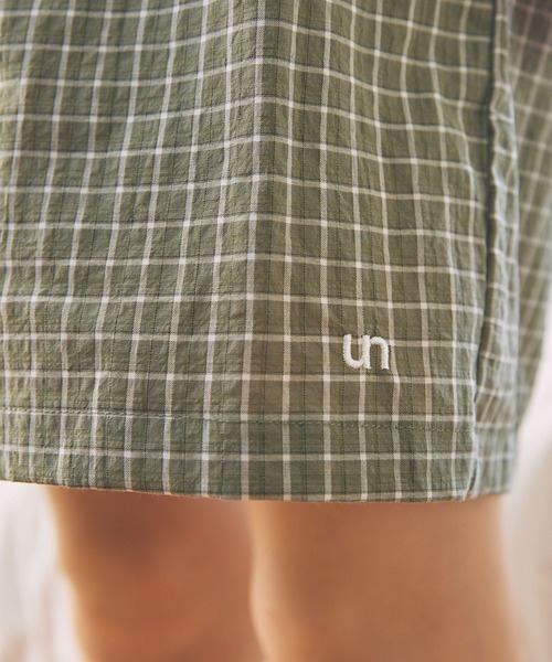 Unblend（アンブレンド）の「【Unblend】セットアップ対応 / チェック イージーショートパンツ（その他パンツ・レディース・ベージュ/オレンジ/ブラック/カーキ・S/M）」の7枚目の写真