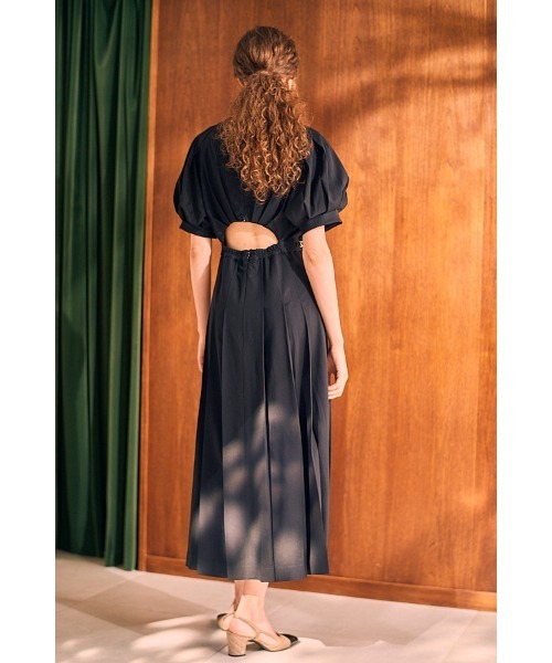 Adonna Pleated Dress タックプリーツドレス（ワンピース）｜Estella.K