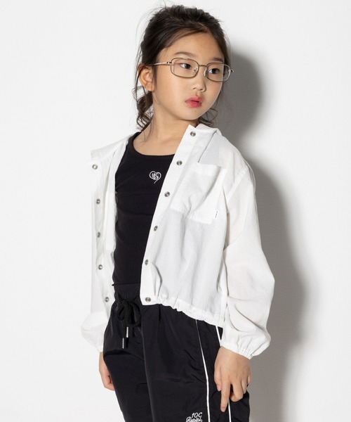 10C REPIPI（ジューシーレピピ）の「【10C REPIPI】【接触冷感/UVカット】スパンボイルパーカー（パーカー・キッズ・ホワイト系その他/ホワイト/ブルー系その他・130cm/110cm/120cm）」の2枚目の写真