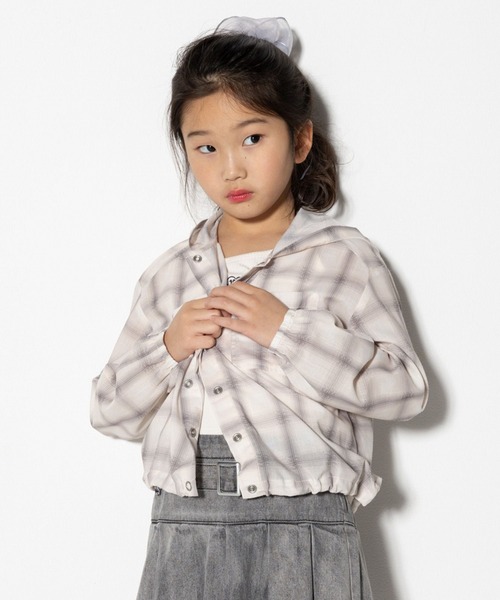 10C REPIPI（ジューシーレピピ）の「【10C REPIPI】【接触冷感/UVカット】スパンボイルパーカー（パーカー・キッズ・ホワイト系その他/ホワイト/ブルー系その他・130cm/110cm/120cm）」の12枚目の写真