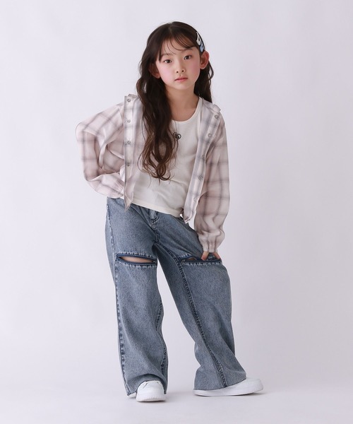 10C REPIPI（ジューシーレピピ）の「【10C REPIPI】【接触冷感/UVカット】スパンボイルパーカー（パーカー・キッズ・ホワイト系その他/ホワイト/ブルー系その他・130cm/110cm/120cm）」の13枚目の写真