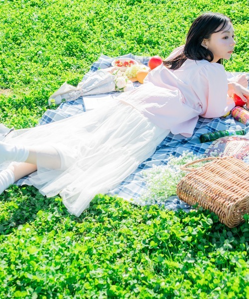 Petitjo（プッチージョ）の「小さいサイズ　チュールイレギュラーティアードスカート　低身長さん・小柄女性（スカート・レディース・ホワイト・XS-S/M-L）」の3枚目の写真