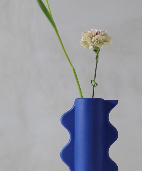 ウェーブ 花瓶 花器 フラワーベース インテリア セラミック