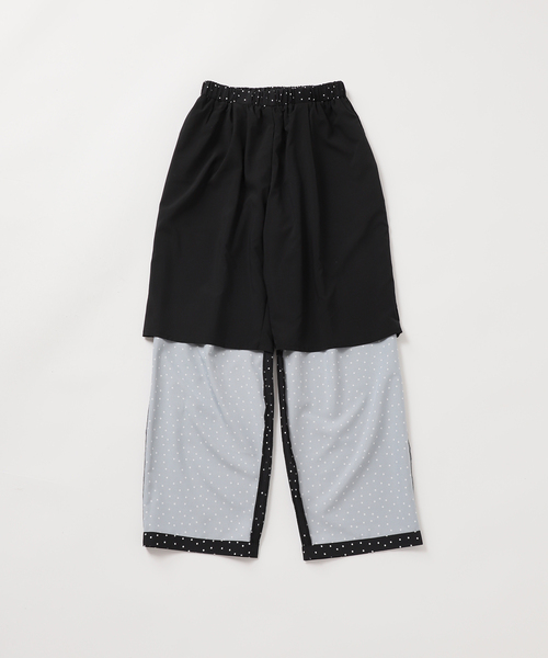 新品 spick and span ドットプリントイージーストレートパンツ WEB限定追加》ドットプリントイージーストレートパンツ