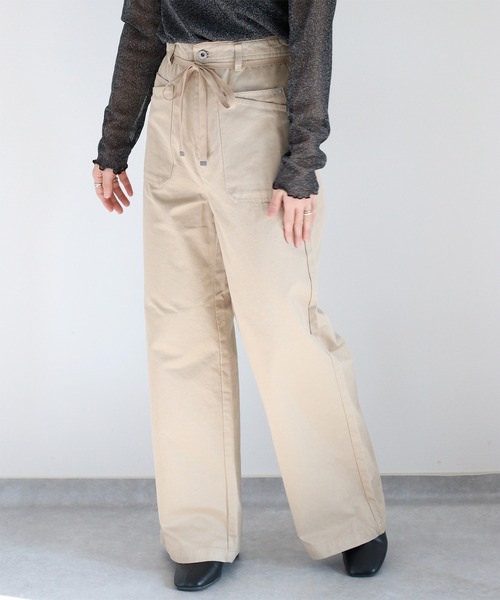 cepo(セポ)の「イージーワークパンツ 〈低身長/高身長サイズあり〉(その他パンツ・レディース・ベージュ/オリーブ/オフホワイト・S/M/L)」の1枚目の写真