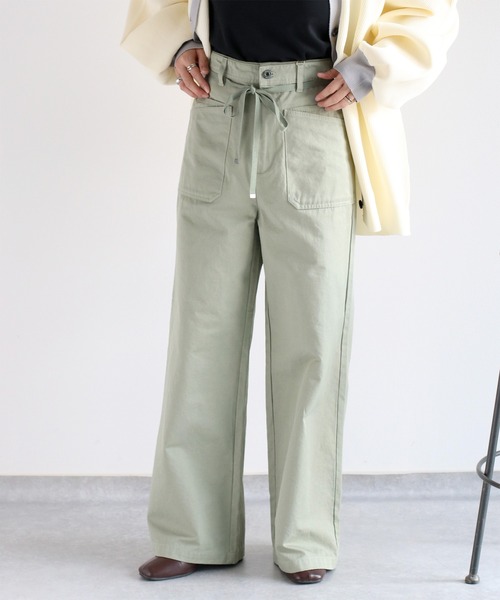cepo(セポ)の「イージーワークパンツ 〈低身長/高身長サイズあり〉(その他パンツ・レディース・ベージュ/オリーブ/オフホワイト・S/M/L)」の3枚目の写真