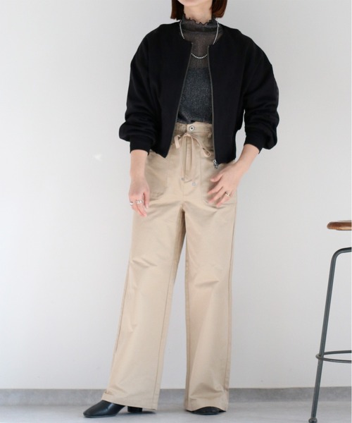 cepo(セポ)の「イージーワークパンツ 〈低身長/高身長サイズあり〉(その他パンツ・レディース・ベージュ/オリーブ/オフホワイト・S/M/L)」の6枚目の写真