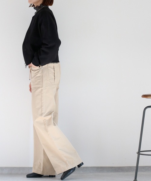 cepo(セポ)の「イージーワークパンツ 〈低身長/高身長サイズあり〉(その他パンツ・レディース・ベージュ/オリーブ/オフホワイト・S/M/L)」の5枚目の写真