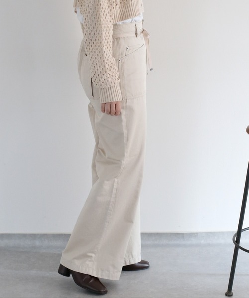 cepo(セポ)の「イージーワークパンツ 〈低身長/高身長サイズあり〉(その他パンツ・レディース・ベージュ/オリーブ/オフホワイト・S/M/L)」の4枚目の写真