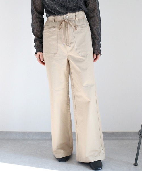 cepo(セポ)の「イージーワークパンツ 〈低身長/高身長サイズあり〉(その他パンツ・レディース・ベージュ/オリーブ/オフホワイト・S/M/L)」の12枚目の写真