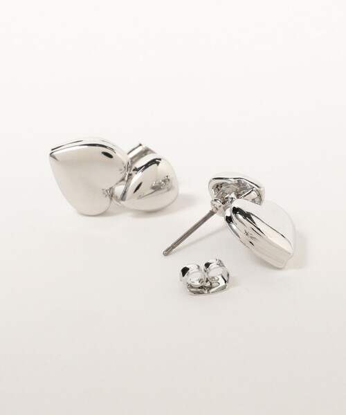 B:MING by BEAMS（ビーミングバイビームス）の「ハート コンビ ピアス（ピアス（両耳用）・レディース・シルバー/ゴールド・ONE SIZE）」の3枚目の写真