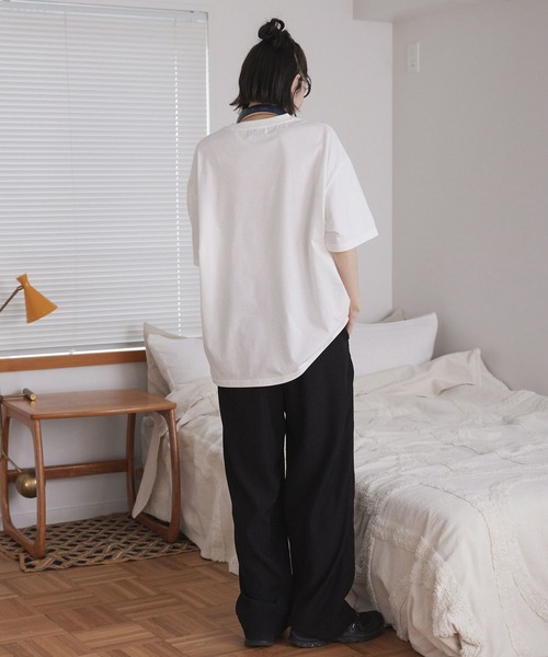 Unblend（アンブレンド）の「【Unblend】リアルイラスト アソート グラフィック ハーフスリーブTシャツ（Tシャツ/カットソー・レディース・オフホワイト/ネイビー/スミクロ・FREE）」の11枚目の写真