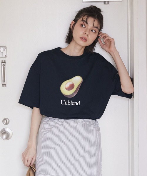 Unblend（アンブレンド）の「【Unblend】リアルイラスト アソート グラフィック ハーフスリーブTシャツ（Tシャツ/カットソー・レディース・オフホワイト/ネイビー/スミクロ・FREE）」の13枚目の写真