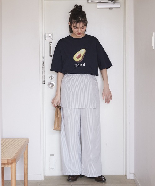 Unblend（アンブレンド）の「【Unblend】リアルイラスト アソート グラフィック ハーフスリーブTシャツ（Tシャツ/カットソー・レディース・オフホワイト/ネイビー/スミクロ・FREE）」の19枚目の写真