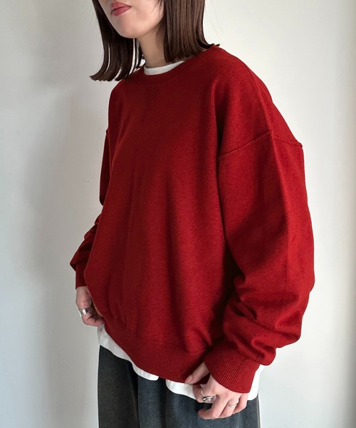 apres jour mignon(アプレジュールミニョン)の「スウェットライクニット【ZOZOTOWN限定アイテム】(ニット/セーター・レディース・ネイビー/レッド/イエロー/オートミール/杢グレー・X-LARGE/フリー)」の5枚目の写真