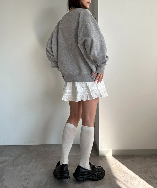 apres jour mignon(アプレジュールミニョン)の「スウェットライクニット【ZOZOTOWN限定アイテム】(ニット/セーター・レディース・ネイビー/レッド/イエロー/オートミール/杢グレー・X-LARGE/フリー)」の11枚目の写真