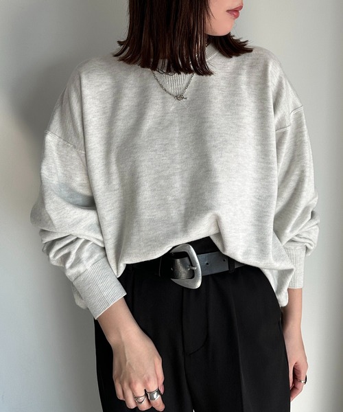 apres jour mignon(アプレジュールミニョン)の「スウェットライクニット【ZOZOTOWN限定アイテム】(ニット/セーター・レディース・ネイビー/レッド/イエロー/オートミール/杢グレー・X-LARGE/フリー)」の13枚目の写真