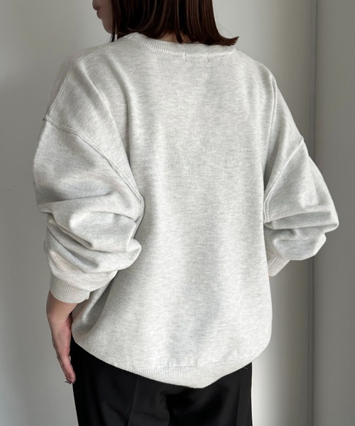 apres jour mignon(アプレジュールミニョン)の「スウェットライクニット【ZOZOTOWN限定アイテム】(ニット/セーター・レディース・ネイビー/レッド/イエロー/オートミール/杢グレー・X-LARGE/フリー)」の14枚目の写真