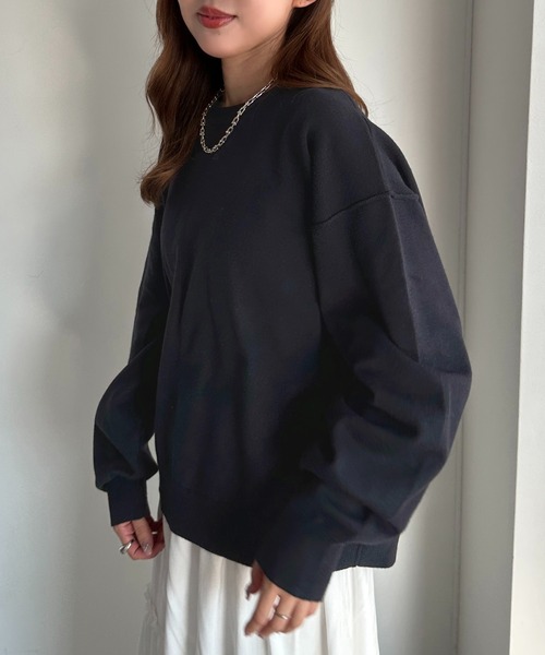 apres jour mignon(アプレジュールミニョン)の「スウェットライクニット【ZOZOTOWN限定アイテム】(ニット/セーター・レディース・ネイビー/レッド/イエロー/オートミール/杢グレー・X-LARGE/フリー)」の19枚目の写真