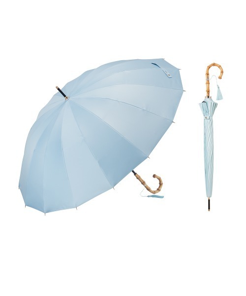 Waterfront(ウォーターフロント)の「16K花びらき竹手元 55cm 晴雨兼用傘 日傘 雨傘(長傘・レディース・ホワイト/ブラック/ブルー/グリーン/ダークネイビー・FREE)」の16枚目の写真