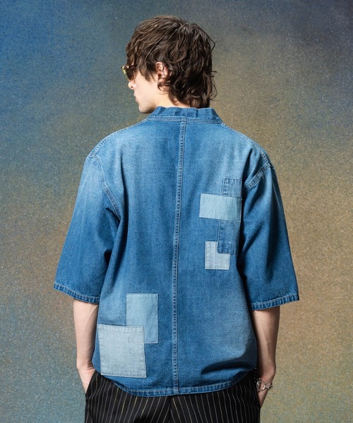 glamb(グラム)の「Unplugged Denim Happi Shirt / アンプラグドデニムハッピシャツ(シャツ/ブラウス・メンズ・ブラック/インディゴブルー・S/M/L)」の9枚目の写真