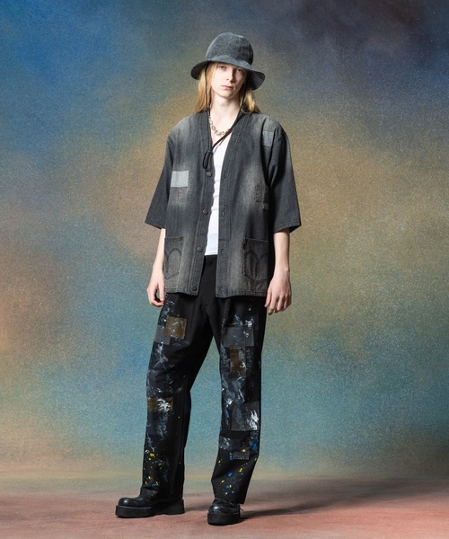 glamb(グラム)の「Unplugged Denim Happi Shirt / アンプラグドデニムハッピシャツ(シャツ/ブラウス・メンズ・ブラック/インディゴブルー・S/M/L)」の4枚目の写真
