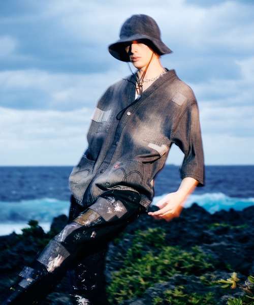glamb(グラム)の「Unplugged Denim Happi Shirt / アンプラグドデニムハッピシャツ(シャツ/ブラウス・メンズ・ブラック/インディゴブルー・S/M/L)」の14枚目の写真