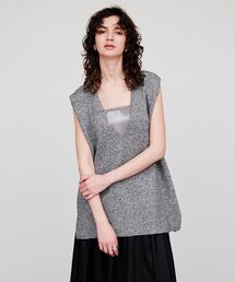 cloenc | 【手洗い可】Vネックニットベスト(ベスト)