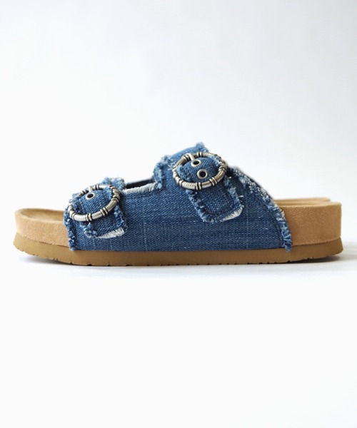 Minnetonka(ミネトンカ)の「MINNETONKA ミネトンカ / ベルトサンダル GEORGINE(サンダル・レディース・ベージュ/ブルー・6/7/8/9/5)」の10枚目の写真