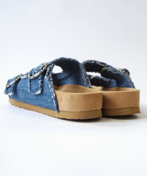 Minnetonka(ミネトンカ)の「MINNETONKA ミネトンカ / ベルトサンダル GEORGINE(サンダル・レディース・ベージュ/ブルー・6/7/8/9/5)」の9枚目の写真