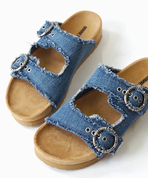 Minnetonka(ミネトンカ)の「MINNETONKA ミネトンカ / ベルトサンダル GEORGINE(サンダル・レディース・ベージュ/ブルー・6/7/8/9/5)」の12枚目の写真