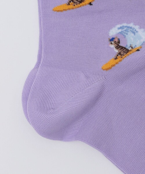SHIPS(シップス)の「ROYALTIES: MOEBUS(ソックス/靴下・メンズ・アイボリー/ライラック・ONE SIZE)」の4枚目の写真