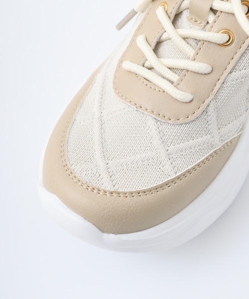 【Kiton】 FITSニットコットンスニーカー Fits - Sneakers Cotton White | Kiton
