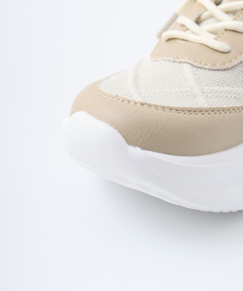 kitson(キットソン)の「KITSON KITSON キットソン 厚底 ウェッジソール 軽量 レースアップ ニットスニーカー(スニーカー・レディース・ブラック系その他/ベージュ・S/M/L/LL)」の11枚目の写真