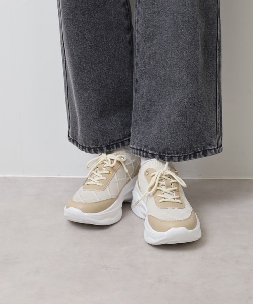 再値下げ【Kitson】スニーカー 新品未使用 kitson スニーカー KITSON キットソン 厚底 ウェッジソール 軽量