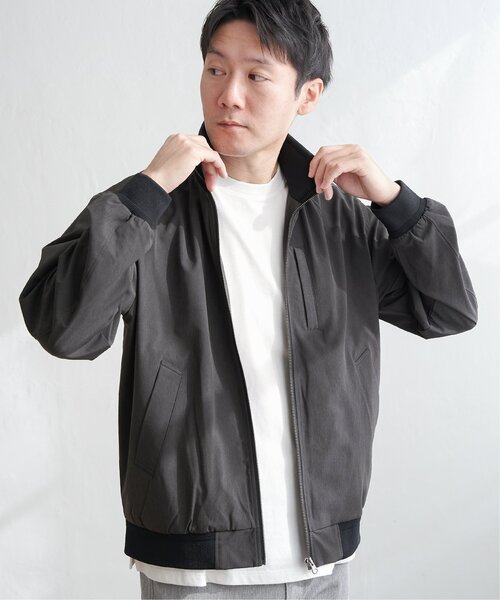 ikka(イッカ)の「Teflon(R)襟2wayブルゾン(ブルゾン・メンズ・ネイビー/チャコール/グレイッシュベージュ・M/S/L/XL)」の1枚目の写真