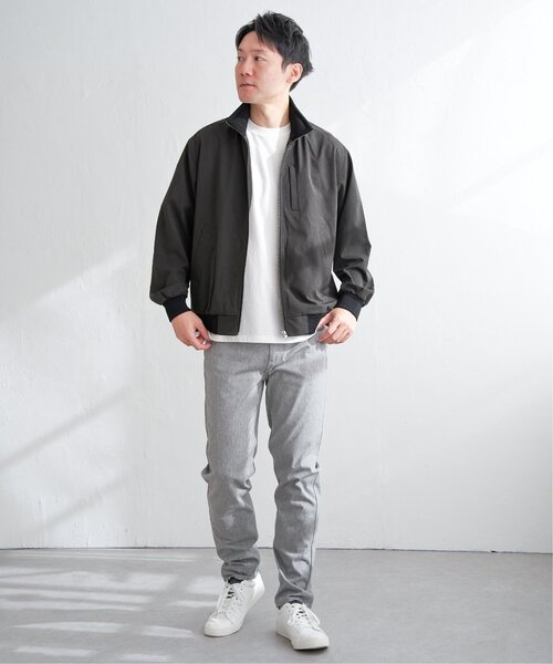ikka(イッカ)の「Teflon(R)襟2wayブルゾン(ブルゾン・メンズ・ネイビー/チャコール/グレイッシュベージュ・M/S/L/XL)」の9枚目の写真