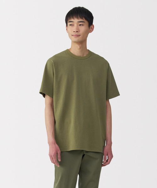 紳士 洗いざらし太番手クルーネック半袖Tシャツ（Tシャツ/カットソー