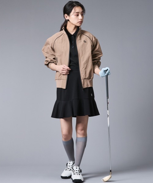 CHIC STYLE（シックスタイル）の「パフスリーブポロシャツ＜大きいサイズ有＞シックスタイルゴルフ（Tシャツ/カットソー・レディース・ベージュ/ブラック/オフホワイト・5L/4L/3L/LL/L/M）」の10枚目の写真